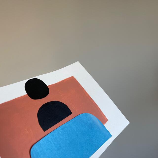【原画】●ミニポスター● ポストカード　アート　インテリ　シンプル　ミニマル ハンドメイドのインテリア/家具(アート/写真)の商品写真