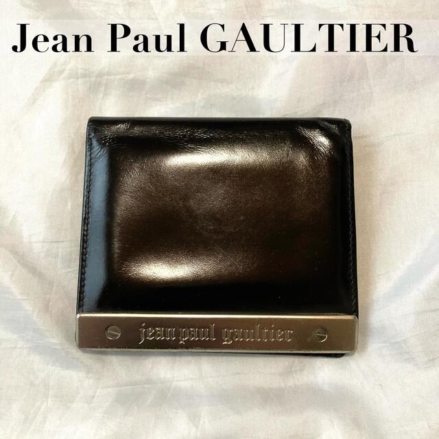 Jean Paul GAULTIER 折り財布 メタルプレート ブラックブラック素材レザー付属品