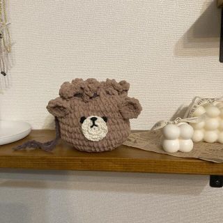 くま　くまさん　くまちゃん　巾着　ポーチ　ハンドメイド　キッズ　ベビー(ポーチ)