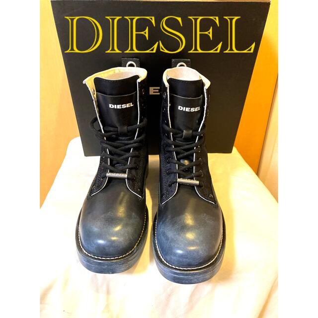 DIESEL(ディーゼル)のディーゼル DIESEL【新品未使用】ダメージ撥水本革ショートブーツ 25  レディースの靴/シューズ(ブーツ)の商品写真