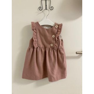 ザラキッズ(ZARA KIDS)のZARAベイビー　ウールフリルワンピース　９８(ワンピース)