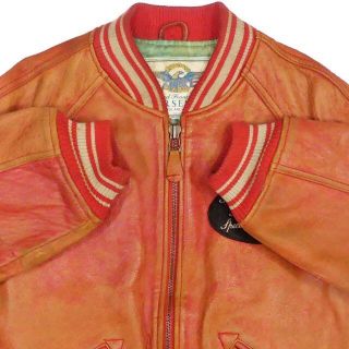 AVIREX - アビレックス オールレザースタジャン 古着 メンズ L位