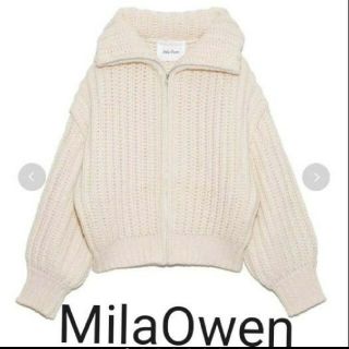 ミラオーウェン(Mila Owen)の【新品】MilaOwen  ビックカラーローゲージカウチンニット(ニット/セーター)