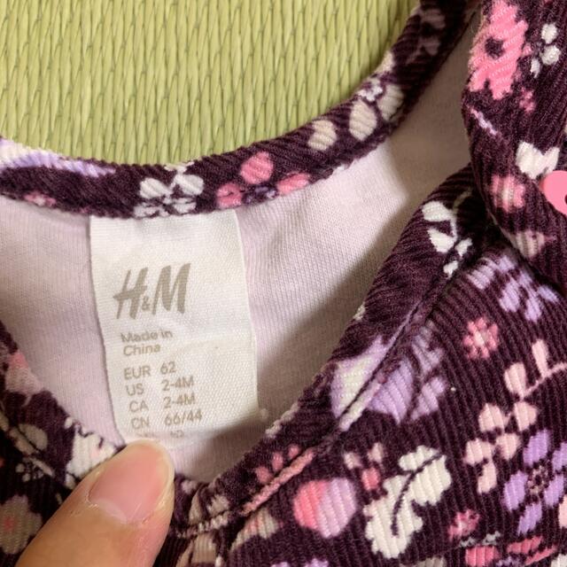 H&M(エイチアンドエム)のH&M ワンピース　チュニック　花柄 キッズ/ベビー/マタニティのベビー服(~85cm)(ワンピース)の商品写真