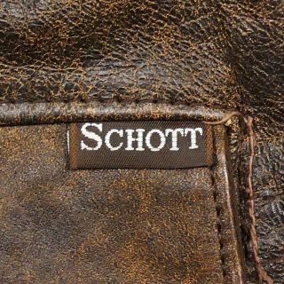 schott   ショット アメリカ製 レザー フライトジャケット メンズ L 茶