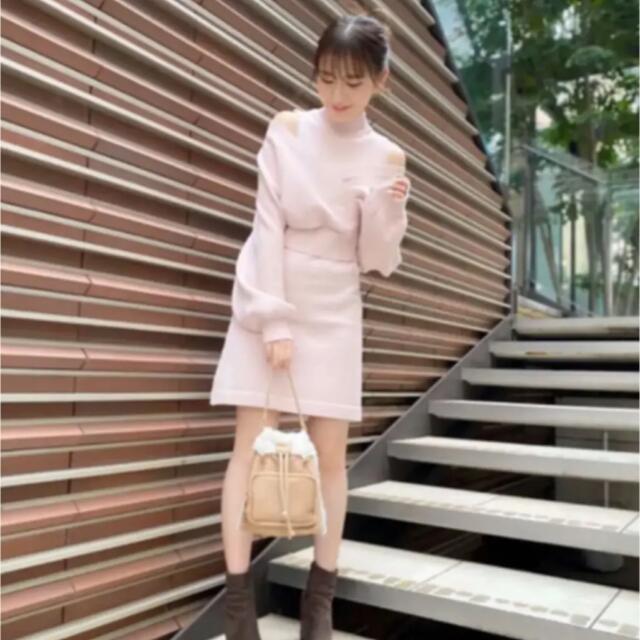 ＝LOVE 大谷映美里着用　ニットカシュクールコンビワンピース　bonreve 2