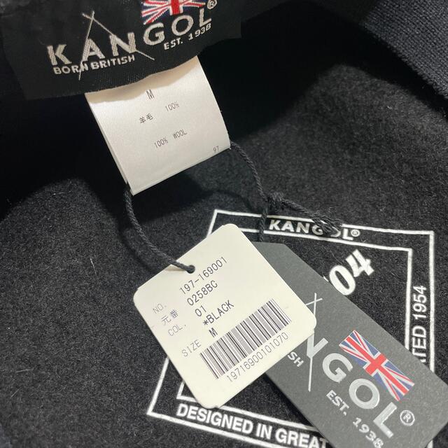 KANGOL(カンゴール)の新品 KANGOL WOOL 504 ハンチングキャップ オールウール ブラック メンズの帽子(ハンチング/ベレー帽)の商品写真