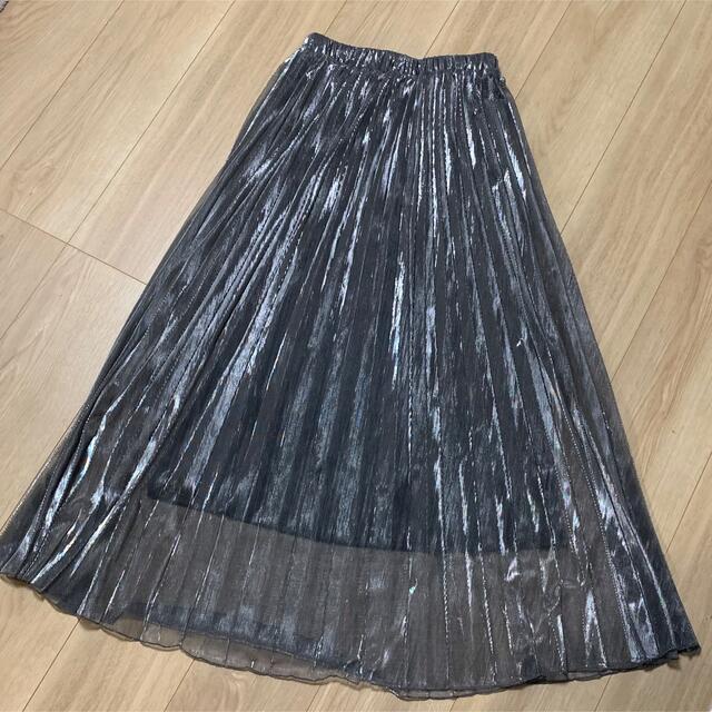 JEANASIS(ジーナシス)のシアーシャイニープリーツスカート JEANASIS レディースのスカート(ロングスカート)の商品写真