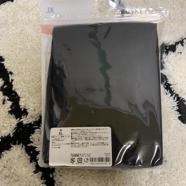 MUJI (無印良品)(ムジルシリョウヒン)の綿であったか クルーネック長袖Tシャツ 黒 メンズのトップス(Tシャツ/カットソー(七分/長袖))の商品写真