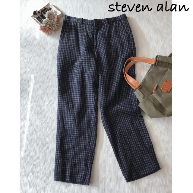 steven alan(スティーブンアラン)のスティーブンアラン　ウールチェックパンツ レディースのパンツ(カジュアルパンツ)の商品写真
