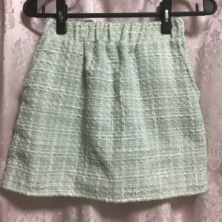 JOHN BLAZE  ラメが可愛い薄緑色スカート(ミニスカート)