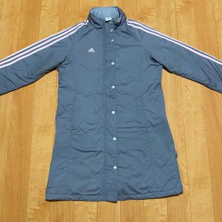 アディダス(adidas)のadidas アディダス ベンチコート ジュニア S グレー(ジャケット/上着)