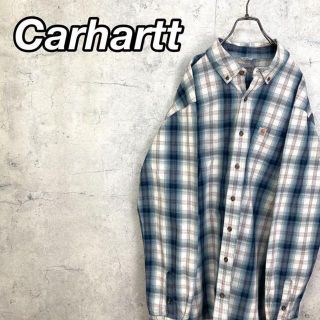 カーハート(carhartt)の希少 90s カーハート チェックシャツ ブランドタグ ビッグシルエット 美品(シャツ)