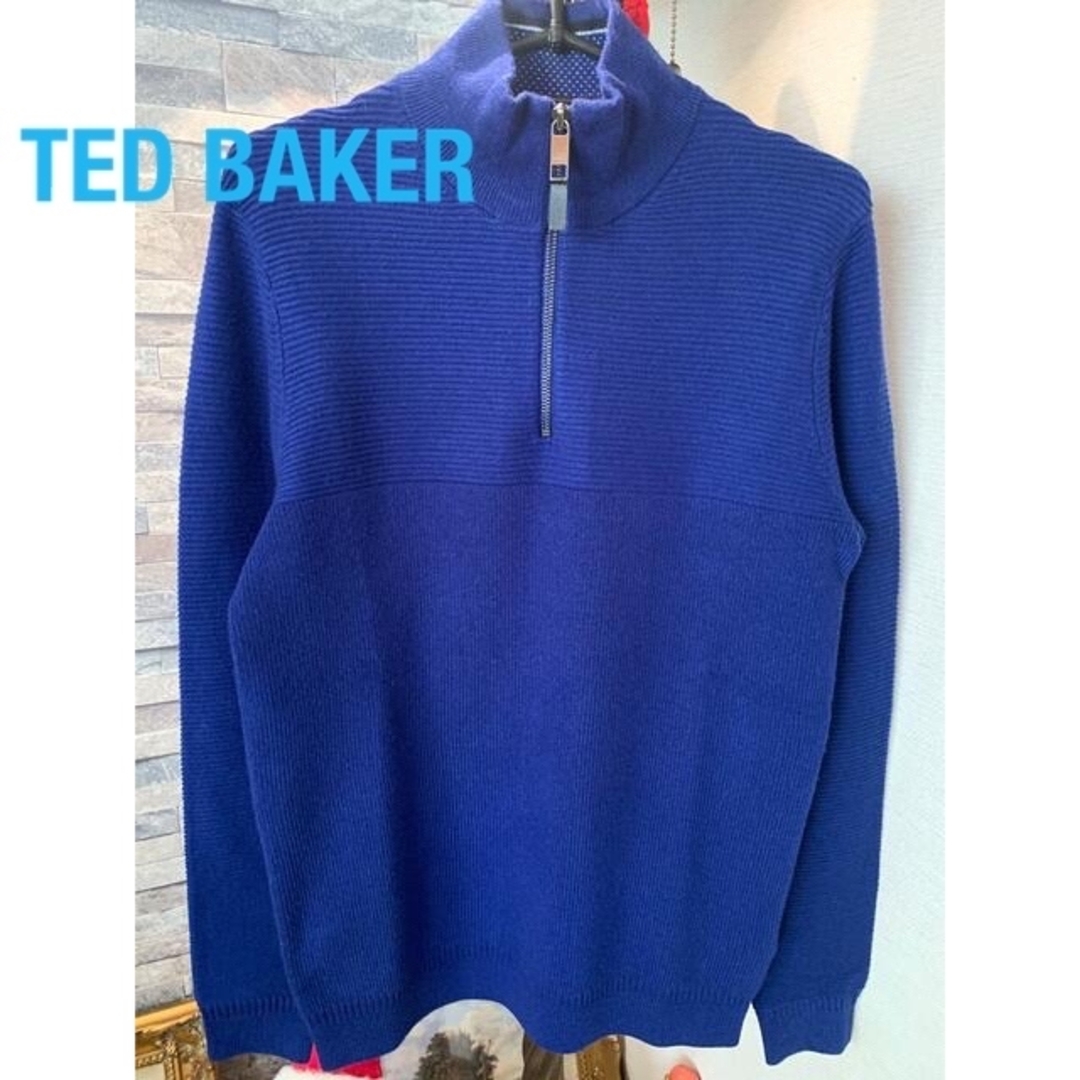 TED BAKER(テッドベイカー)の新品テッドベイカーロンドンメンズ長袖ハーフジップセーター。タグ付き メンズのトップス(ニット/セーター)の商品写真