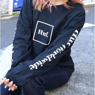 ハフ(HUF)のHUF/ハフ DOMESTIC L/S TEE ボックスロゴ ロンT (Tシャツ/カットソー(七分/長袖))