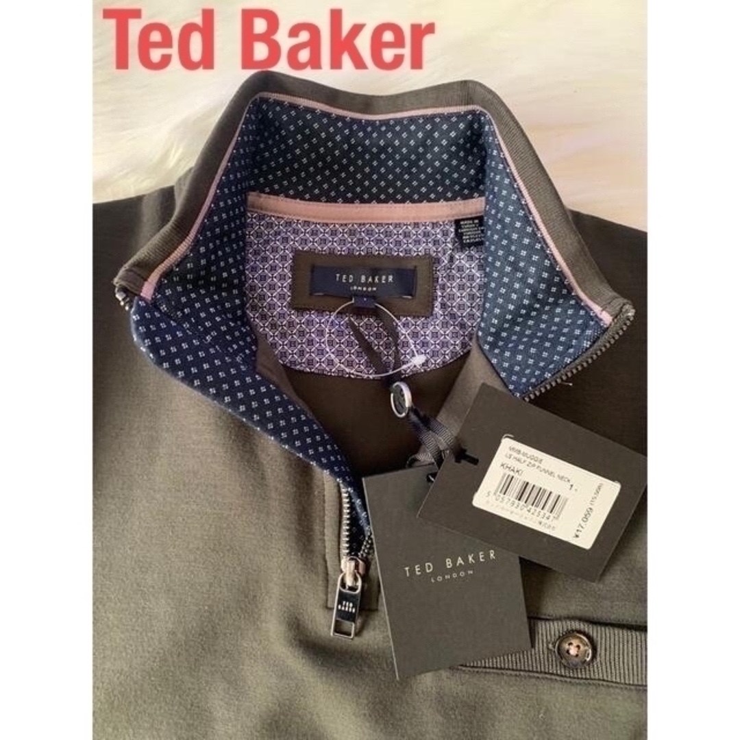 TED BAKER(テッドベイカー)の新品テッドベイカーロンドンメンズ長袖ジップファンネルネックセーター、タグ付き メンズのトップス(ニット/セーター)の商品写真