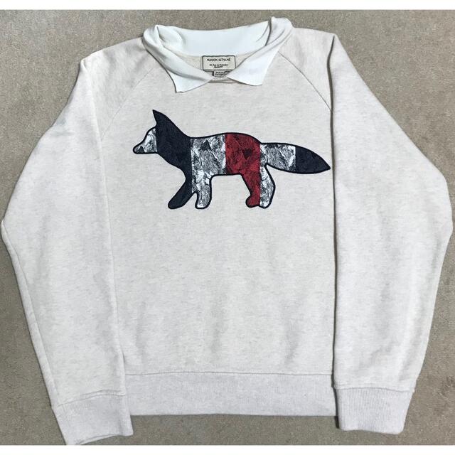 MAISON KITSUNE'(メゾンキツネ)のSALE メゾンキツネ　襟付きショートスウェット レディースのトップス(トレーナー/スウェット)の商品写真