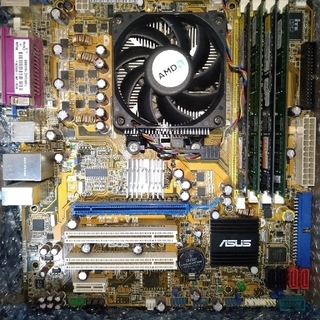 エイスース(ASUS)の中古PCパーツ　M2A-VM　マザーボード　CPU　 4GBメモリー(PCパーツ)