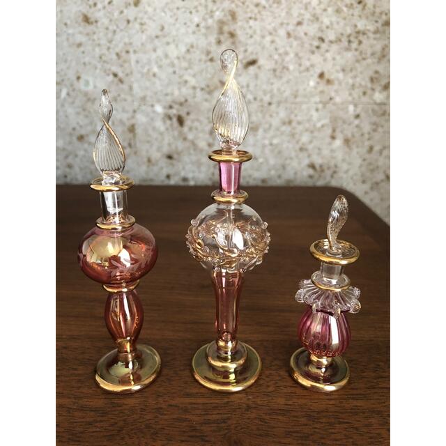 エジプトガラス細工❅ 香水瓶3本セット☘夏陰☘ 通販