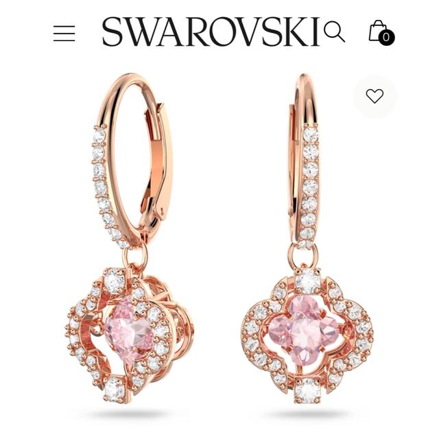 ☆新品☆Swarovski  ピアス クローバー, ローズゴールドアクセサリー