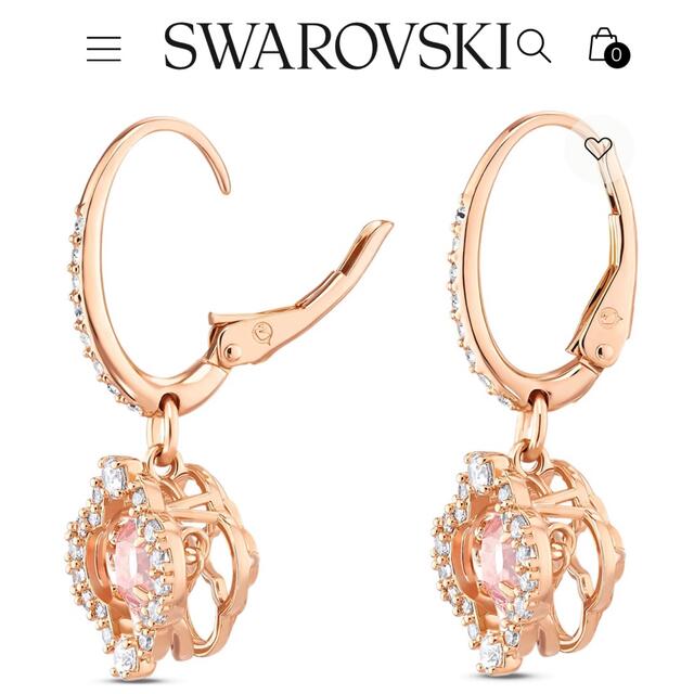 ☆新品☆Swarovski  ピアス クローバー, ローズゴールド 2