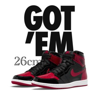 ナイキ(NIKE)の26cm air jordan 1 Patent Bred(スニーカー)