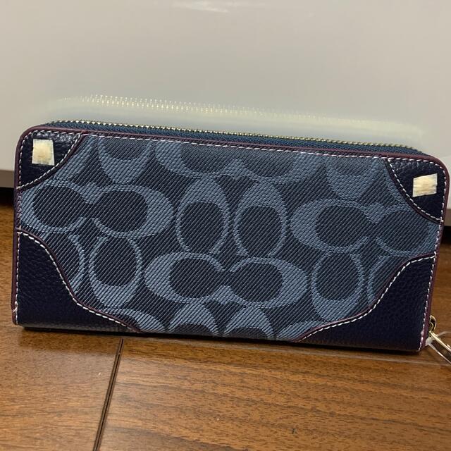 【新品・未使用】COACH コーチ 長財布 デニムブルー