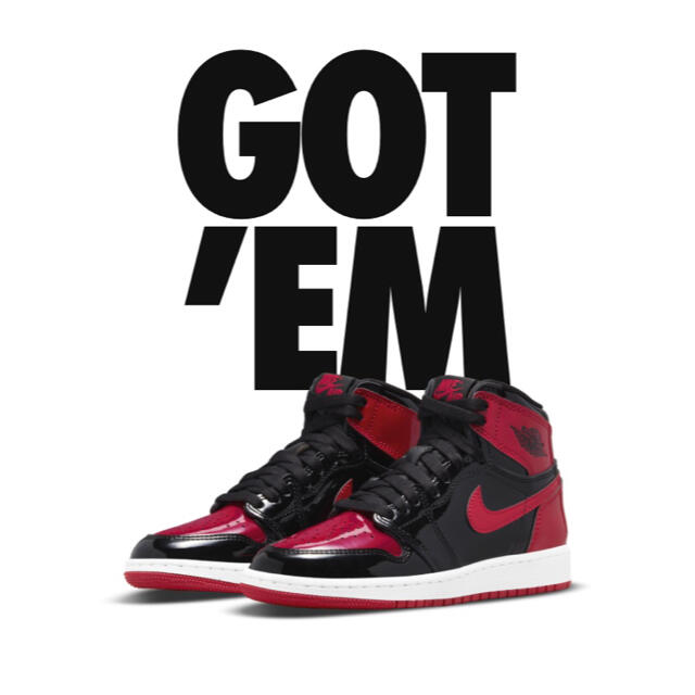 24.5cm Nike Air Jordan 1 Patent Bred 国内