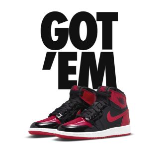 ナイキ(NIKE)の24.5cm Nike Air Jordan 1 Patent Bred 国内(スニーカー)