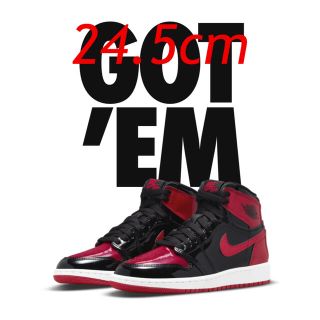 ナイキ(NIKE)のNike GS Air Jordan 1 High OG Patent Bred(スニーカー)