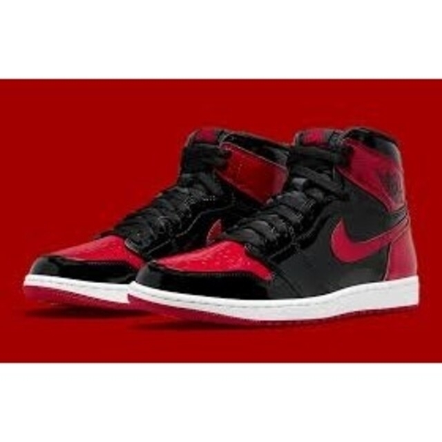 NIKE(ナイキ)のNIKE AIR JORDAN 1 RETRO HIGH “BRED PATEN メンズの靴/シューズ(スニーカー)の商品写真