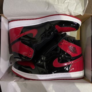 ナイキ(NIKE)のnike aj1 retro high og patent bred (スニーカー)