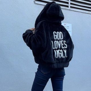 ジェイダ(GYDA)の最終値下げジェイダGOD LOVES UGLYエコファーショートフーデ(毛皮/ファーコート)