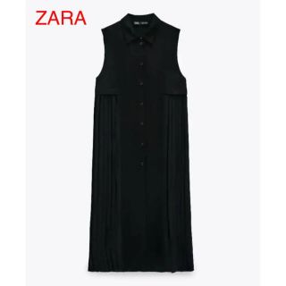 ザラ(ZARA)のZARAザラ★期間限定値下げ◎プリーツ ベストジレワンピース(ロングワンピース/マキシワンピース)