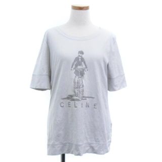 セリーヌ(celine)のセリーヌ CELINE Ｔシャツ カットソー 半袖 プリント グレー系 L(Tシャツ(長袖/七分))