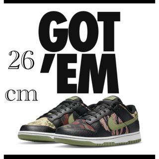 ナイキ(NIKE)のNike Dunk Low Black Multi-Camo(スニーカー)