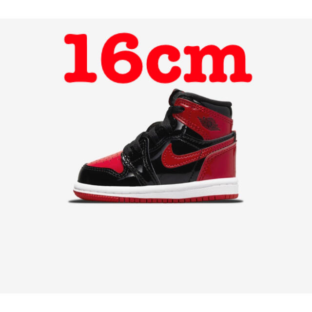 NIKE(ナイキ)のNike TD Air Jordan 1 High OG Patent Bred メンズの靴/シューズ(スニーカー)の商品写真