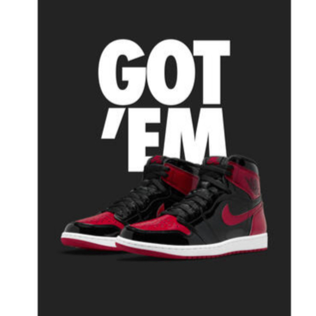 air jordan 1 retro og patent bred 26.5cmスニーカー