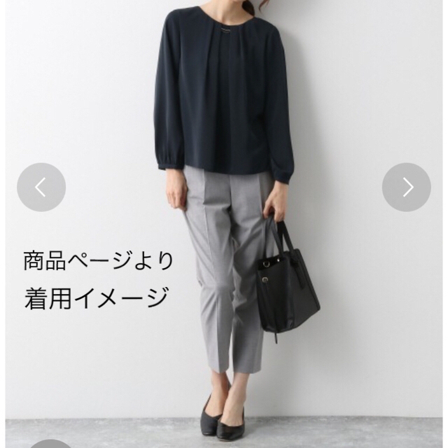 GLOBAL WORK(グローバルワーク)の美品GLOBAL WORK ネイビーブラウス レディースのトップス(シャツ/ブラウス(長袖/七分))の商品写真