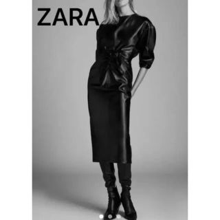 ザラ(ZARA)のZARA ネオレザーロングワンピース(ロングワンピース/マキシワンピース)