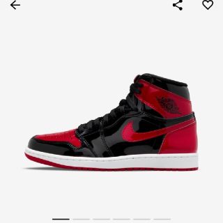 ナイキ(NIKE)のnike aj1 retro high og patent bred　26.5(スニーカー)