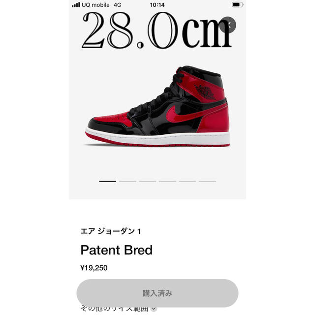 AIR JORDAN 1  Patent Bred 28㎝