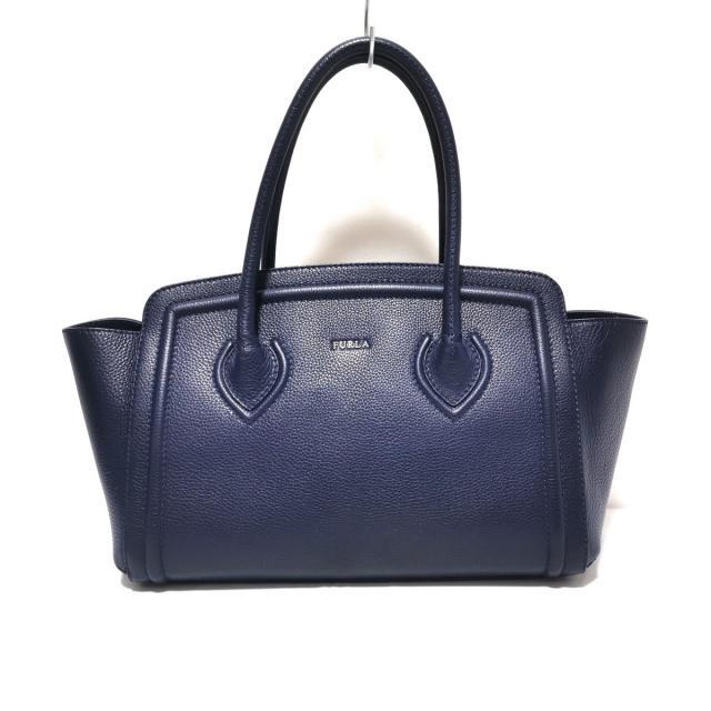 FURLA - フルラ ハンドバッグ美品  ネイビー レザー