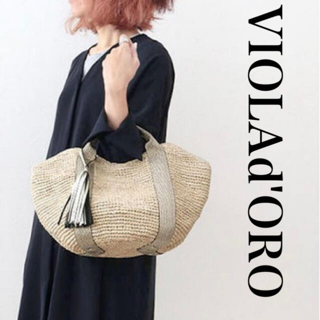 新しいコレクション 定価18,700円【美品】VIOLAd'ORO ヴィオラドーロ かごバッグ:想像を超えての
