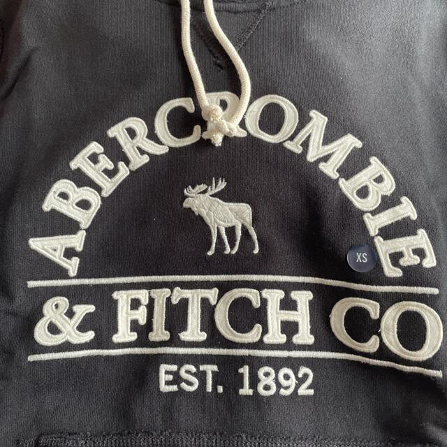Abercrombie&Fitch - アバクロ ヘビーウェイトロゴフーディー 刺繍ロゴ