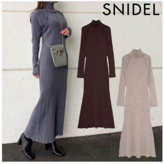 スナイデル(SNIDEL)のシンプルナローニットワンピース　SNIDEL(ロングワンピース/マキシワンピース)