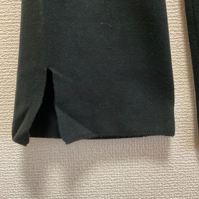 GU(ジーユー)のジーユー　ワイドストレートニットパンツ　ブラック　ウィメンズ　レディース　M レディースのパンツ(カジュアルパンツ)の商品写真
