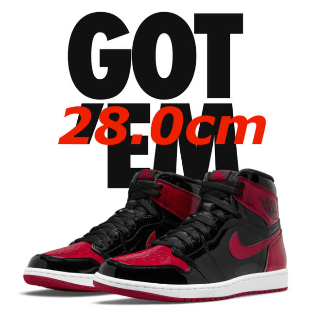 NIKE(ナイキ)のNike Air Jordan 1  Patent Bred 新品 28.0cm メンズの靴/シューズ(スニーカー)の商品写真