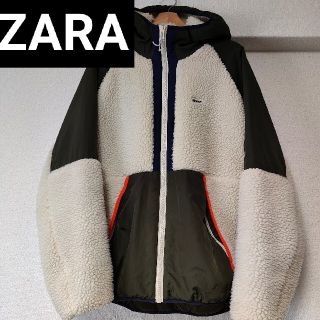 ザラ(ZARA)のZARA ザラ コントラストボア生地ジャケット サイズ：メンズL(ナイロンジャケット)