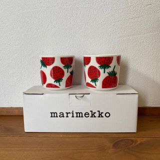 マリメッコ(marimekko)の【新品、未使用】マリメッコ　マンシッカ　ラテマグ　2個セット　marimekko(グラス/カップ)